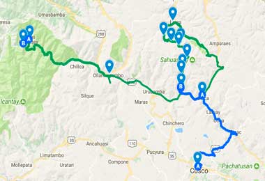 Lares trek 3d Map - Distance