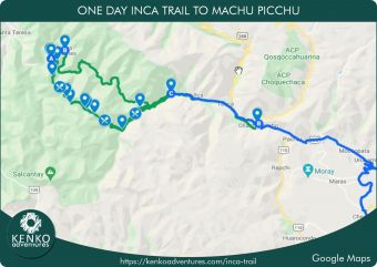 Inca Trail One Day Map - Google Maps